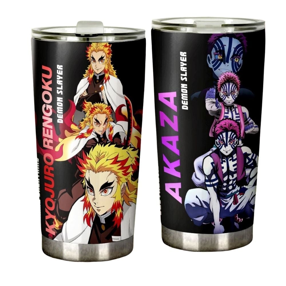 Akaza And Rengoku Tumbler Cup Custom Demon Slayer Anime - Gearcarcover - 4