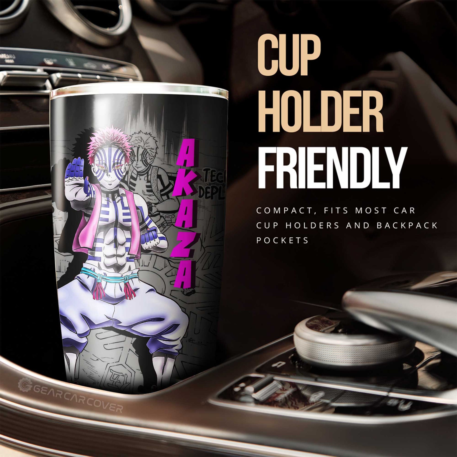 Akaza And Rengoku Tumbler Cup Custom Demon Slayer Anime Mix Mangas - Gearcarcover - 3