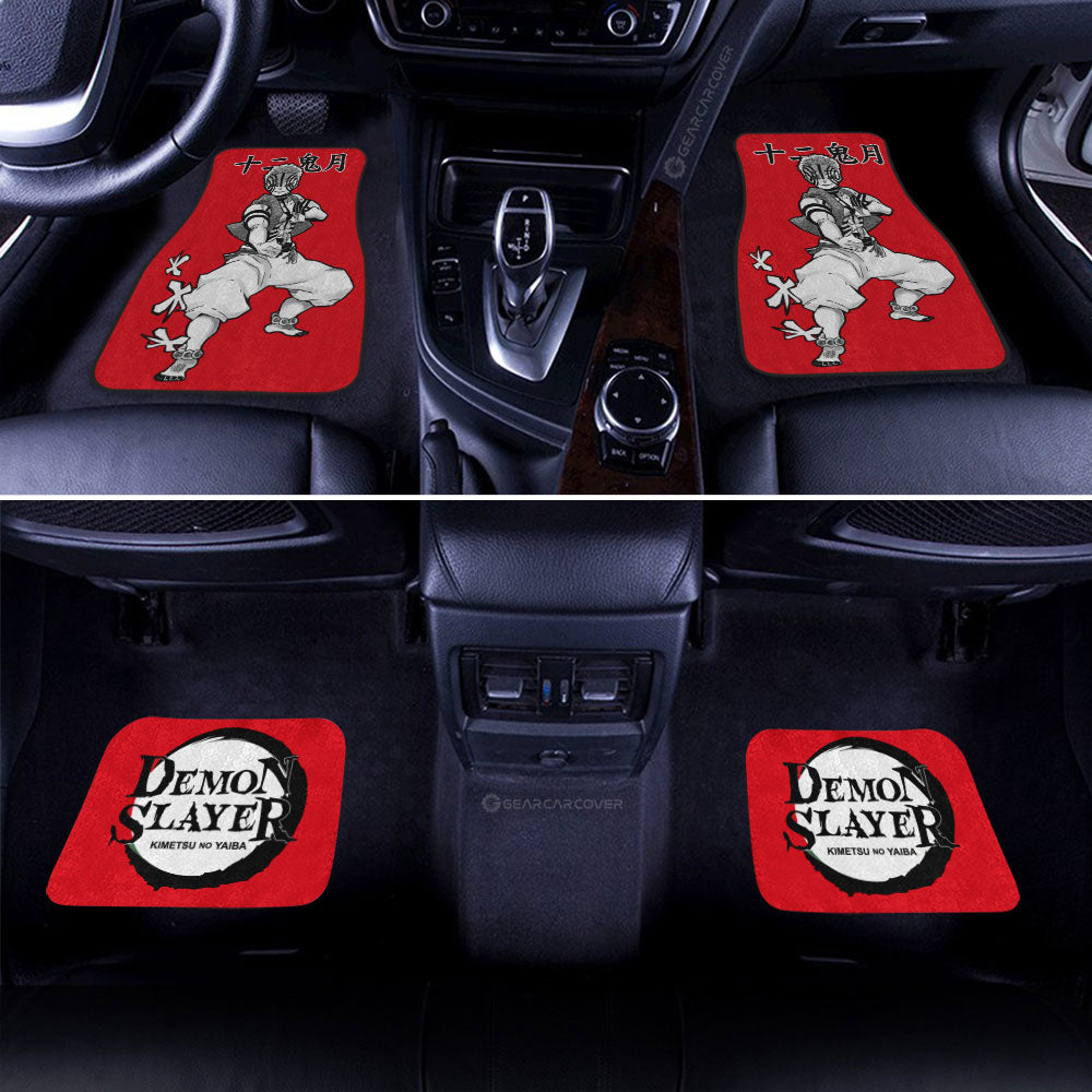 Akaza Car Floor Mats Custom Demon Slayer Anime Car Accessories Manga Style For Fans - Gearcarcover - 3