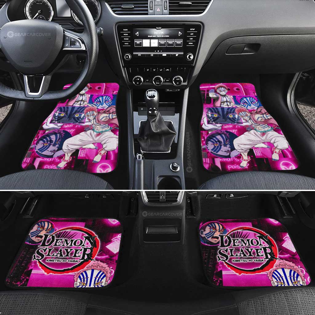 Akaza Car Floor Mats Custom Demon Slayer Anime - Gearcarcover - 2