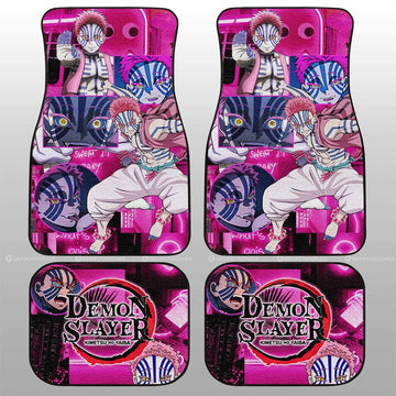 Akaza Car Floor Mats Custom Demon Slayer Anime - Gearcarcover - 1