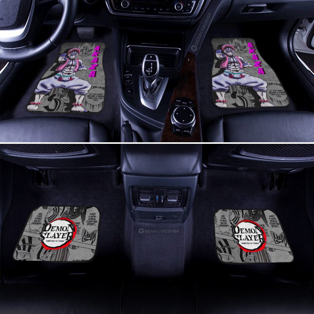 Akaza Car Floor Mats Custom Demon Slayer Anime Mix Mangas - Gearcarcover - 3