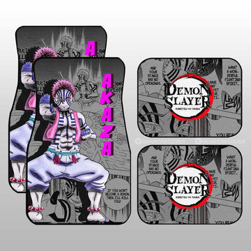 Akaza Car Floor Mats Custom Demon Slayer Anime Mix Mangas - Gearcarcover - 1