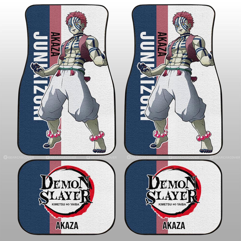 Akaza Car Floor Mats Custom Demon Slayer Car Accessories For Anime Fans - Gearcarcover - 2