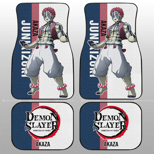 Akaza Car Floor Mats Custom Demon Slayer Car Accessories For Anime Fans - Gearcarcover - 2