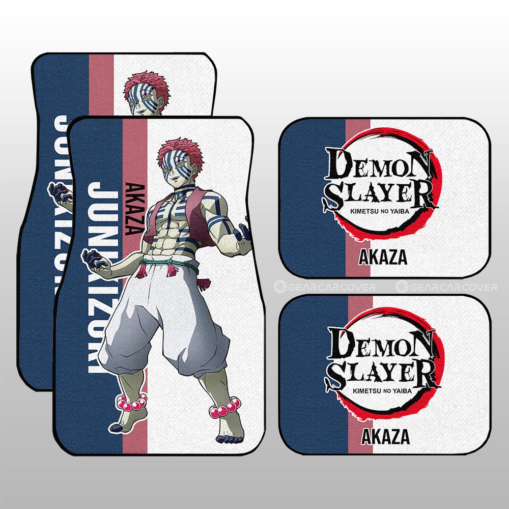 Akaza Car Floor Mats Custom Demon Slayer Car Accessories For Anime Fans - Gearcarcover - 1