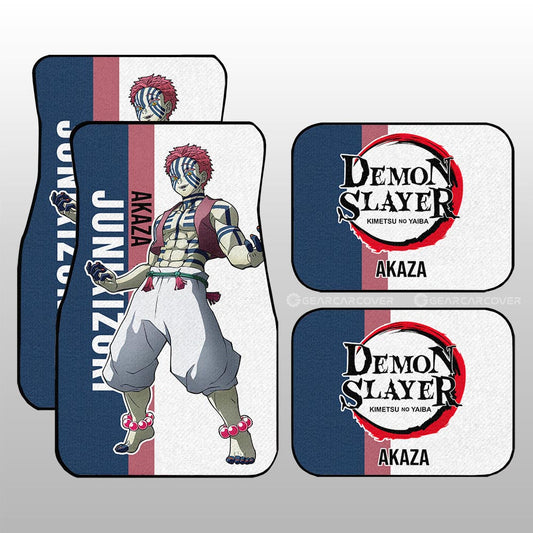 Akaza Car Floor Mats Custom Demon Slayer Car Accessories For Anime Fans - Gearcarcover - 1