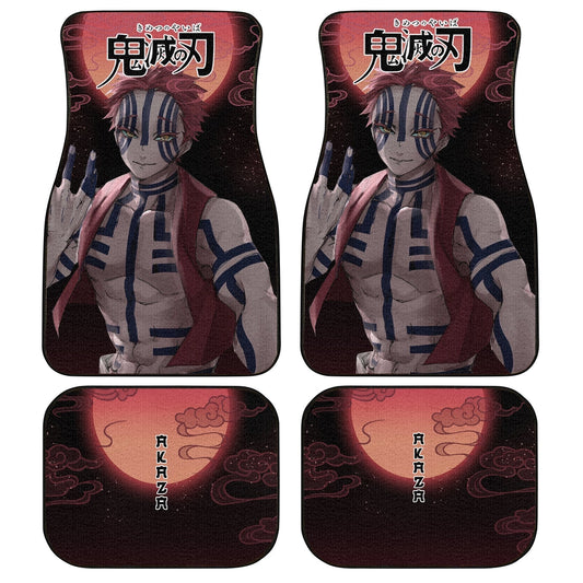 Akaza Car Floor Mats Custom Demon Slayer: Kimetsu no Yaiba Anime Car Accessories - Gearcarcover - 1