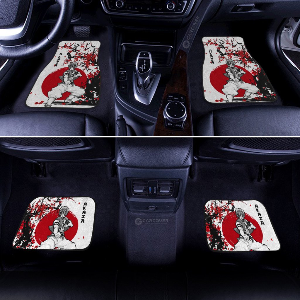 Akaza Car Floor Mats Custom Japan Style Anime Demon Slayer Car Interior Accessories - Gearcarcover - 3