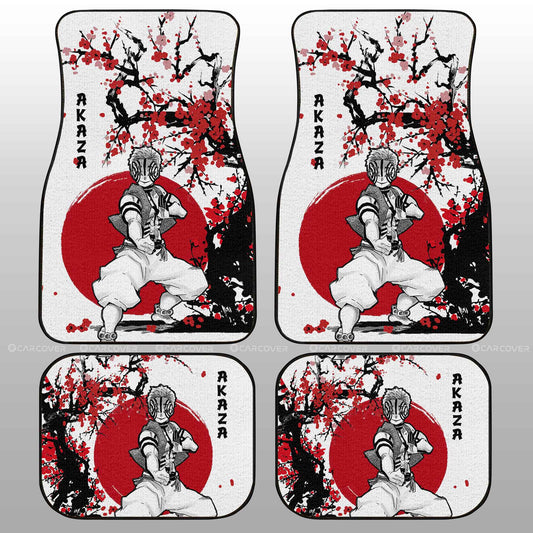 Akaza Car Floor Mats Custom Japan Style Anime Demon Slayer Car Interior Accessories - Gearcarcover - 2