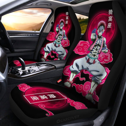 Akaza Car Seat Covers Custom Anime Demon Slayer Car Interior Accessories - Gearcarcover - 2