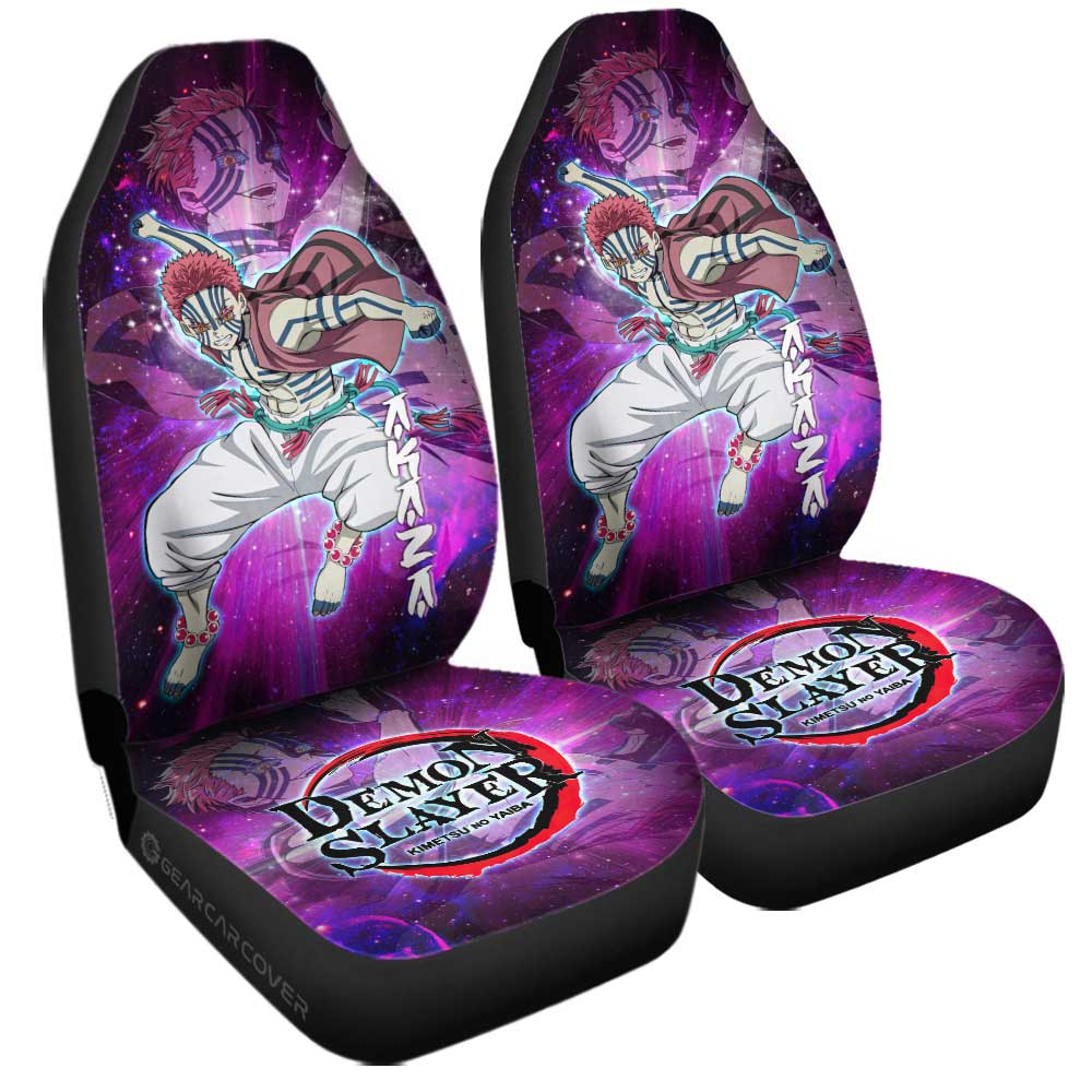 Akaza Car Seat Covers Custom Characters Demon Slayer Car Accessories - Gearcarcover - 3