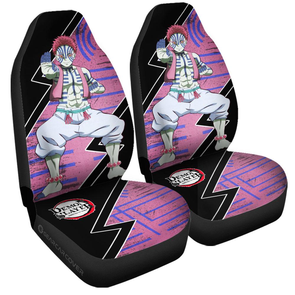 Akaza Car Seat Covers Custom Demon Slayer Anime Car Accessories - Gearcarcover - 3