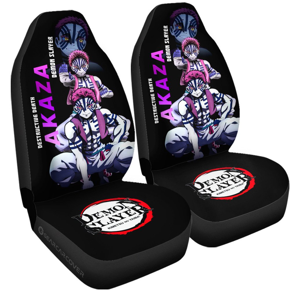 Akaza Car Seat Covers Custom Demon Slayer Anime - Gearcarcover - 3