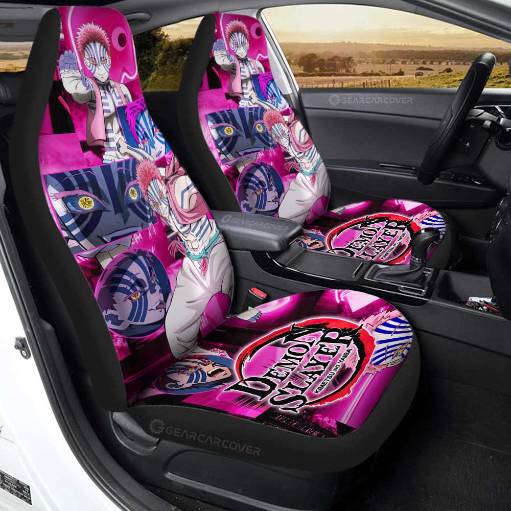 Akaza Car Seat Covers Custom Demon Slayer Anime - Gearcarcover - 1