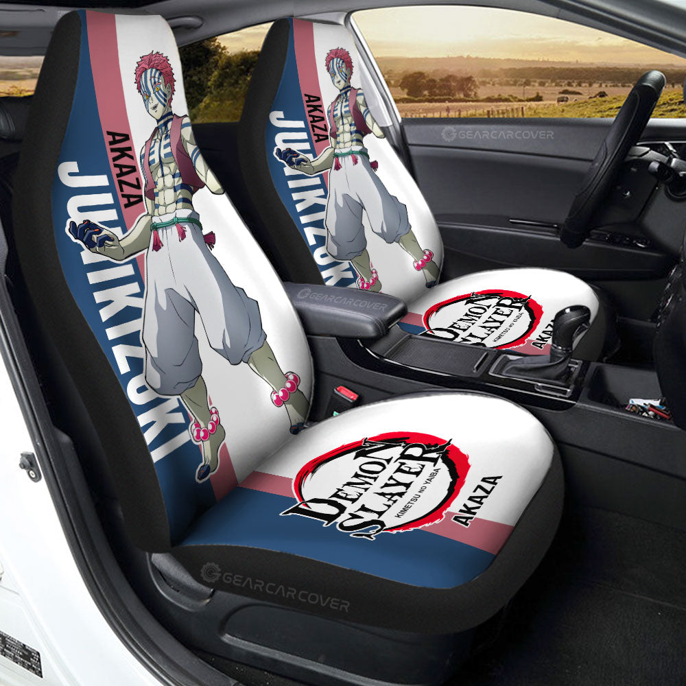 Akaza Car Seat Covers Custom Demon Slayer Car Accessories For Anime Fans - Gearcarcover - 1