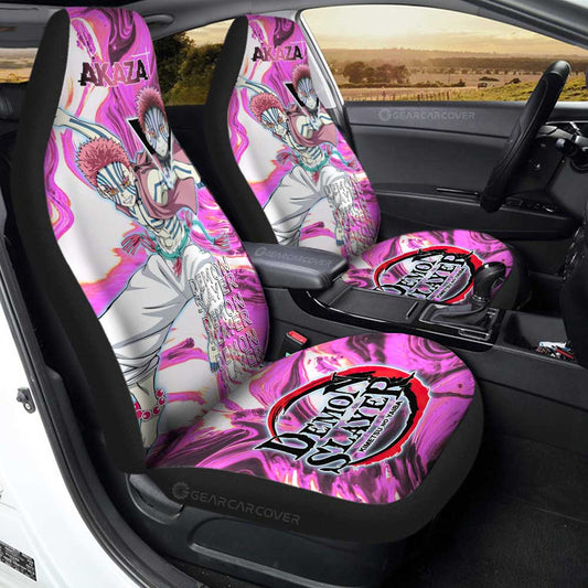 Akaza Car Seat Covers Custom Demon Slayer Car Accessories For Fans - Gearcarcover - 1