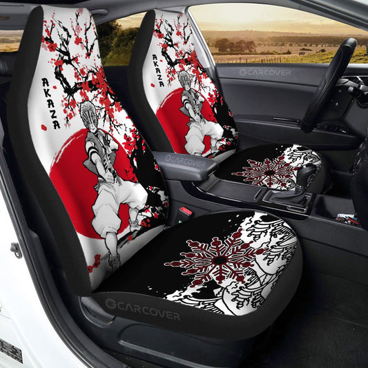 Akaza Car Seat Covers Custom Japan Style Anime Demon Slayer Car Interior Accessories - Gearcarcover - 1