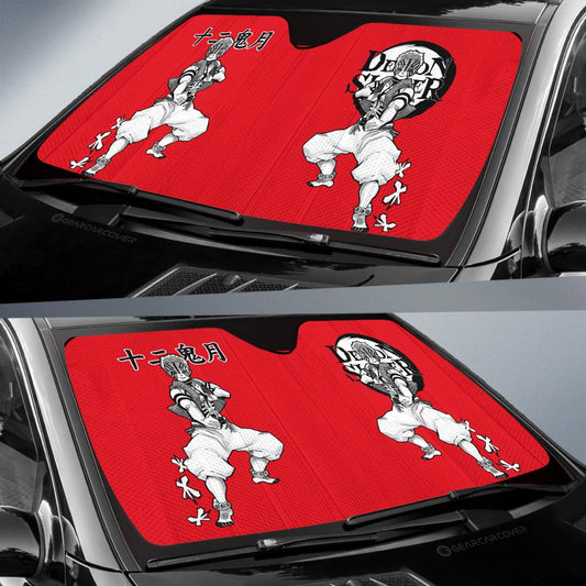 Akaza Car Sunshade Custom Demon Slayer Anime Car Accessories Manga Style For Fans - Gearcarcover - 2