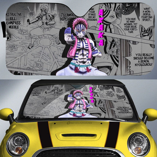 Akaza Car Sunshade Custom Demon Slayer Anime Mix Mangas - Gearcarcover - 1