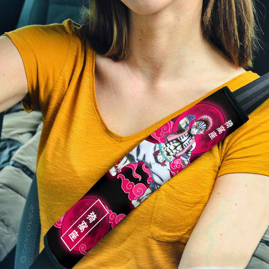 Akaza Seat Belt Covers Custom Anime Demon Slayer Car Interior Accessories - Gearcarcover - 1