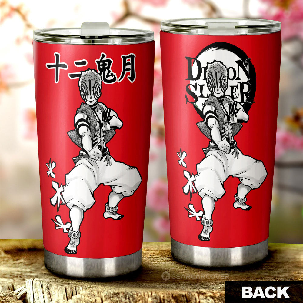 Akaza Tumbler Cup Custom Demon Slayer Anime Car Accessories Manga Style For Fans - Gearcarcover - 3