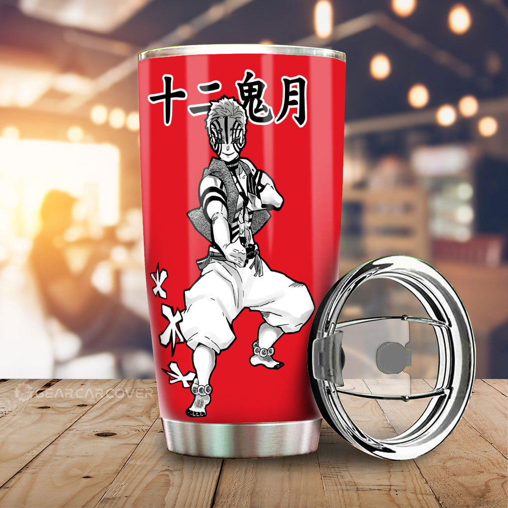 Akaza Tumbler Cup Custom Demon Slayer Anime Car Accessories Manga Style For Fans - Gearcarcover - 1