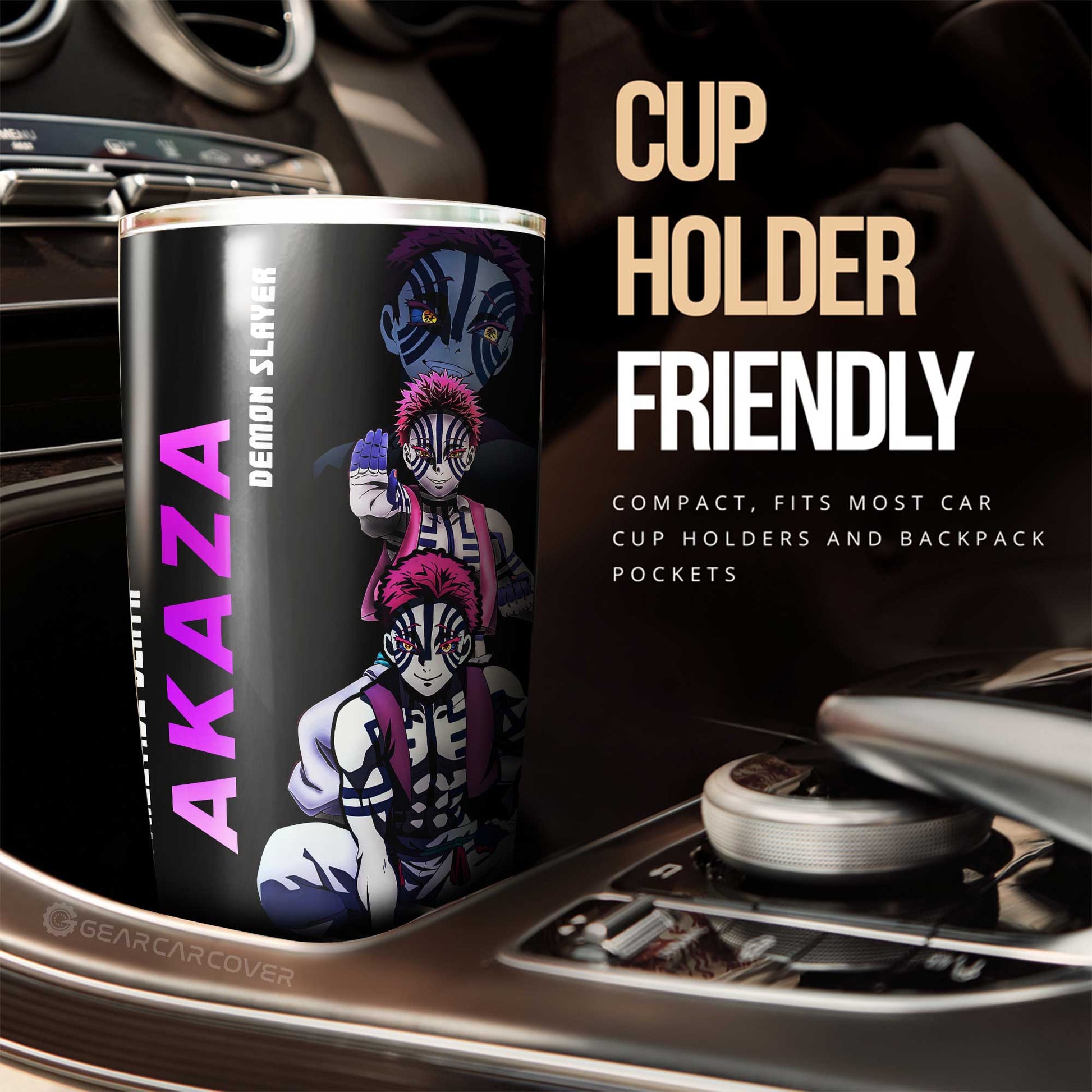 Akaza Tumbler Cup Custom Demon Slayer Anime - Gearcarcover - 2