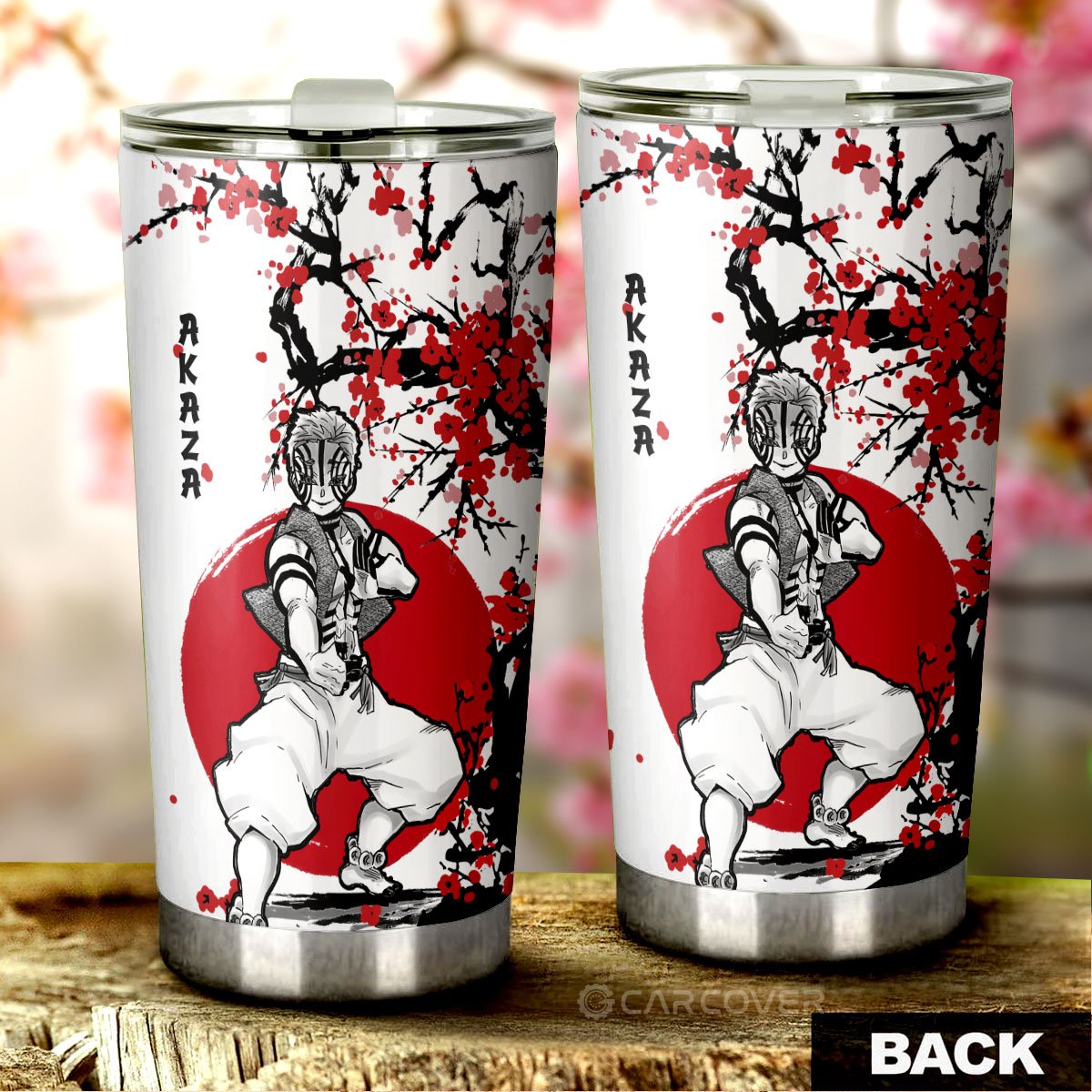 Akaza Tumbler Cup Custom Japan Style Anime Demon Slayer Car Interior Accessories - Gearcarcover - 3