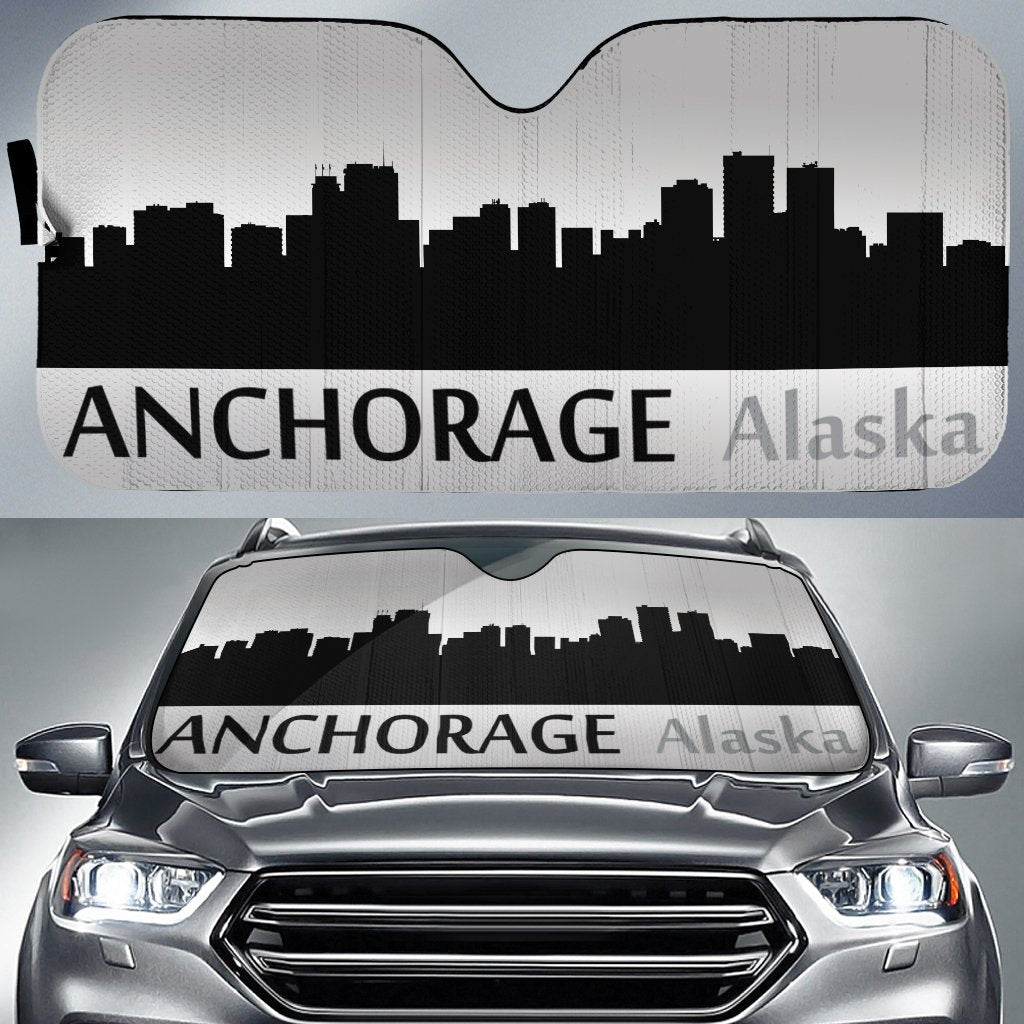 Alaska Anchorage Skyline Car Sunshade Custom Car Accessories - Gearcarcover - 1
