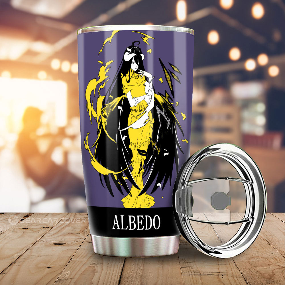 Albedo Tumbler Cup Custom Overlord Anime For Car - Gearcarcover - 2