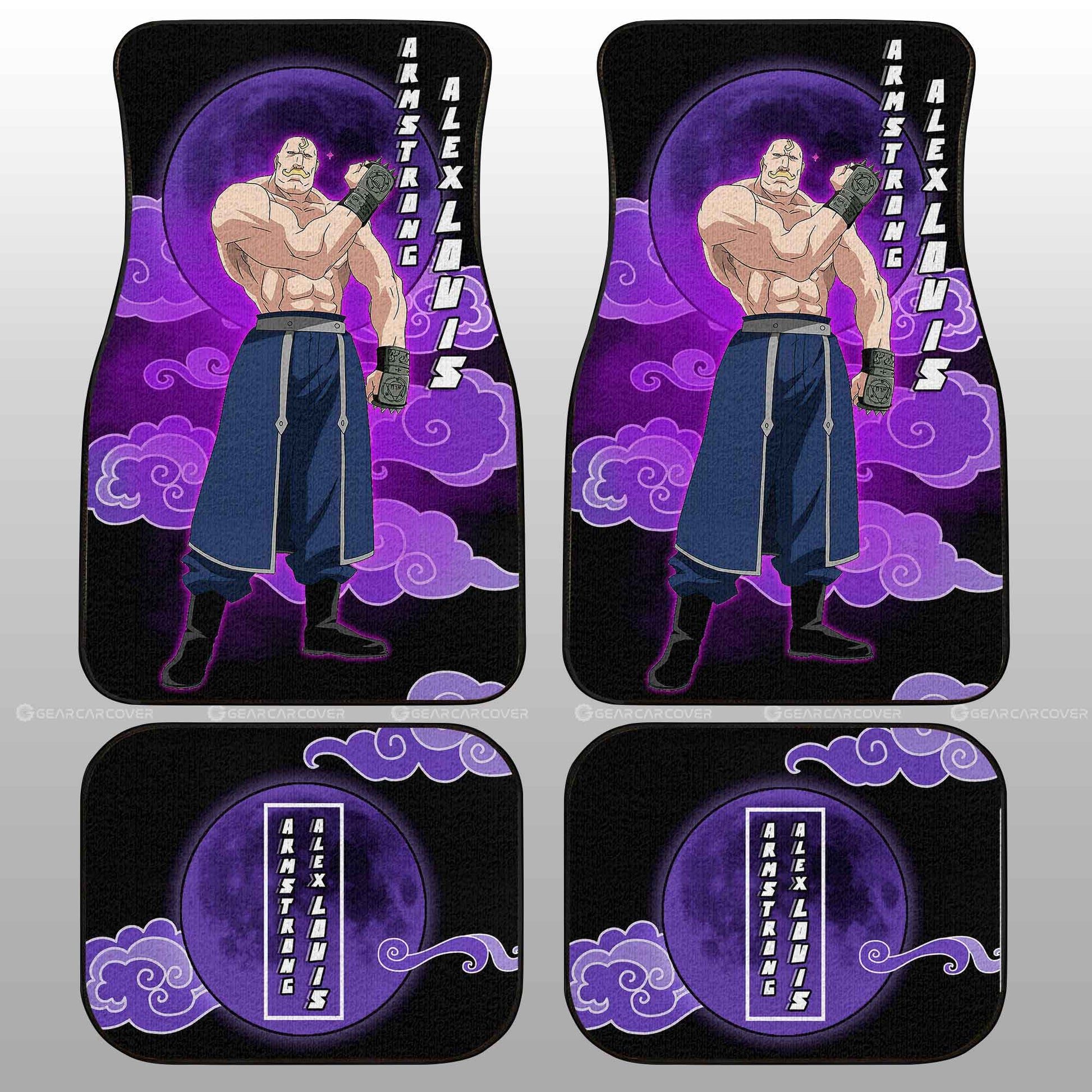 Alex Louis Armstrong Car Floor Mats Custom Fullmetal Alchemist Anime Car Interior Accessories - Gearcarcover - 2