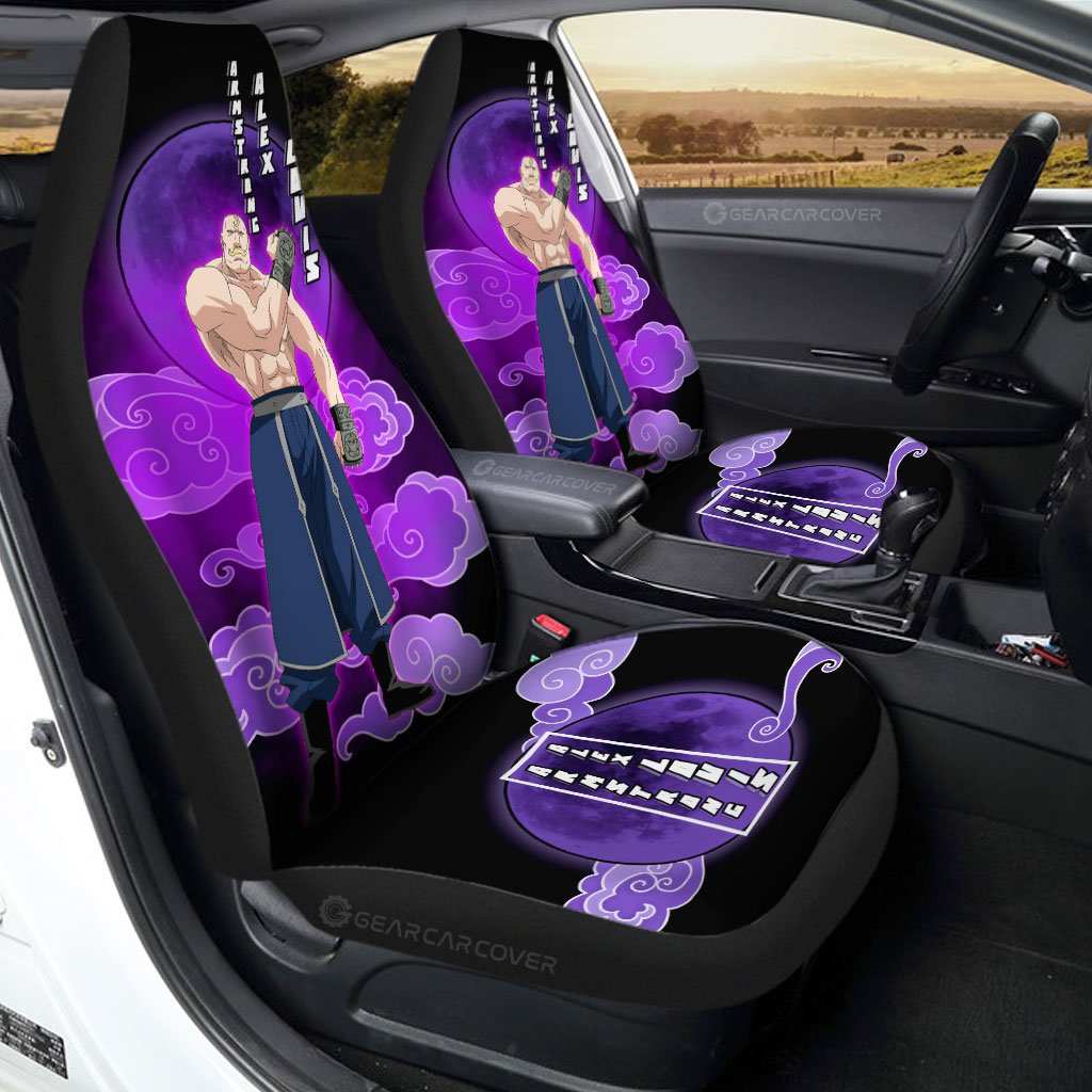 Alex Louis Armstrong Car Seat Covers Custom Fullmetal Alchemist Anime Car Interior Accessories - Gearcarcover - 1