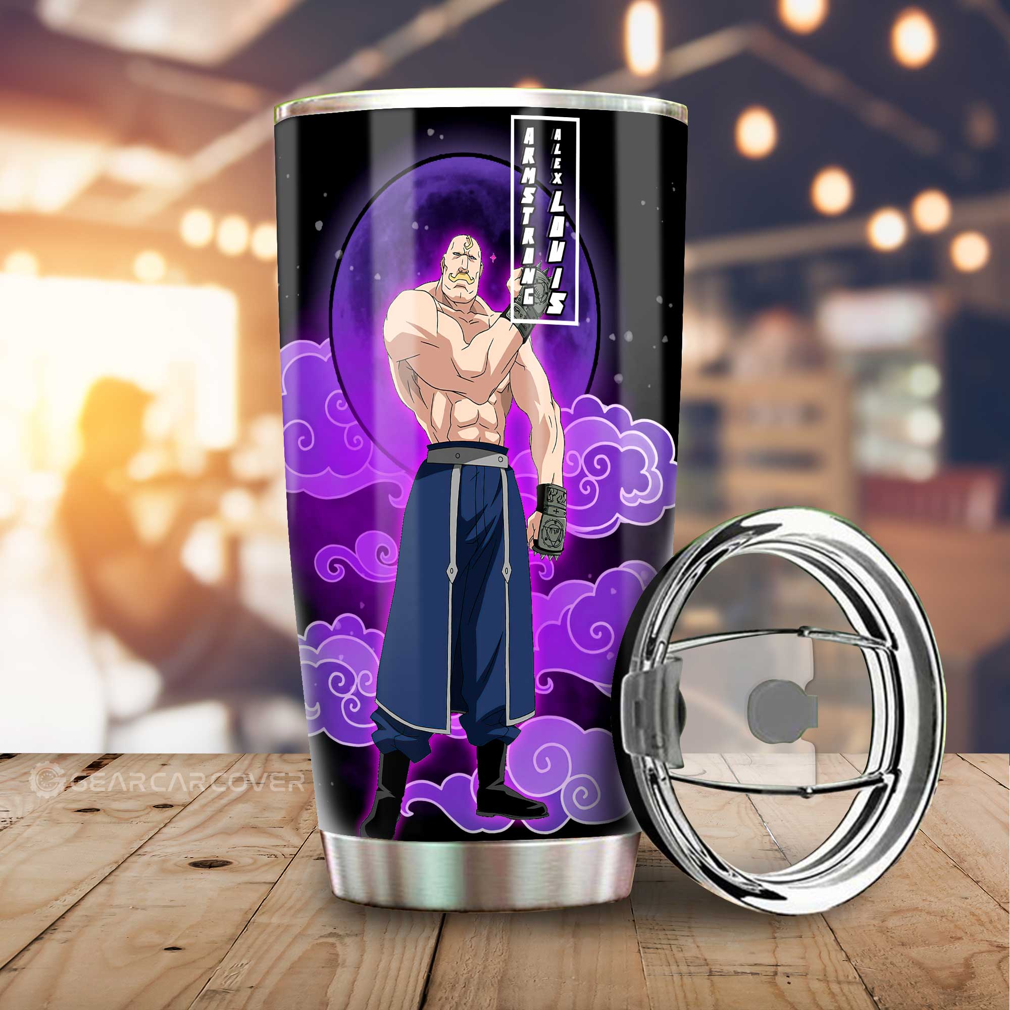 Alex Louis Armstrong Tumbler Cup Custom Fullmetal Alchemist Anime Car Interior Accessories - Gearcarcover - 1