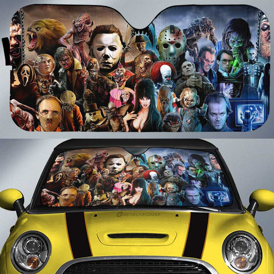 All Horror Characters Car Sunshade Custom Car Interior Accessories - Gearcarcover - 1