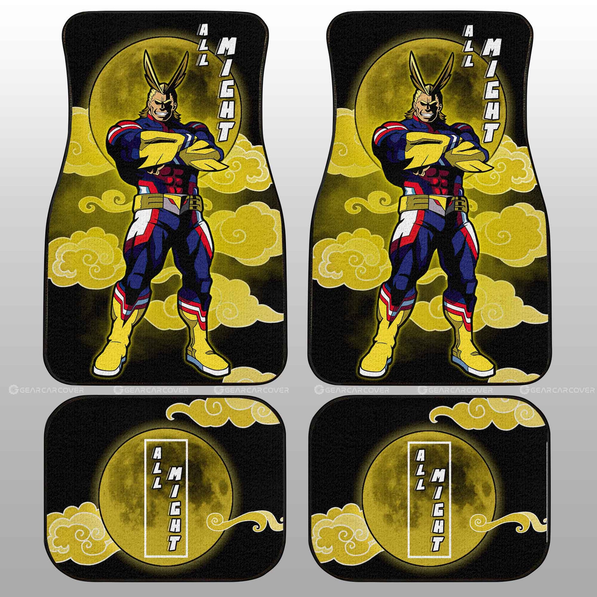 All Might Car Floor Mats Custom Anime My Hero Academia Car Interior Accessories - Gearcarcover - 2