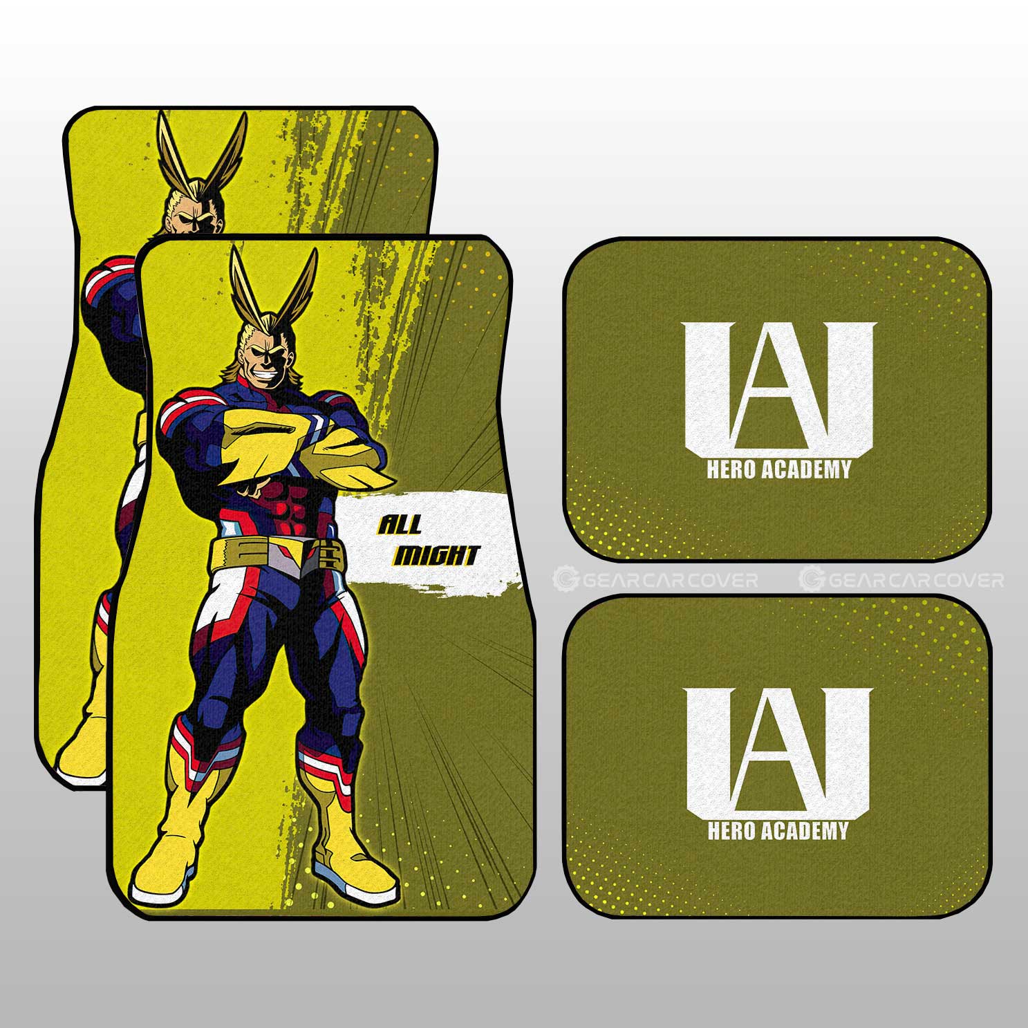 All Might Car Floor Mats Custom For My Hero Academia Anime Fans - Gearcarcover - 1