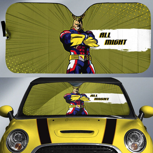 All Might Car Sunshade Custom For My Hero Academia Anime Fans - Gearcarcover - 1