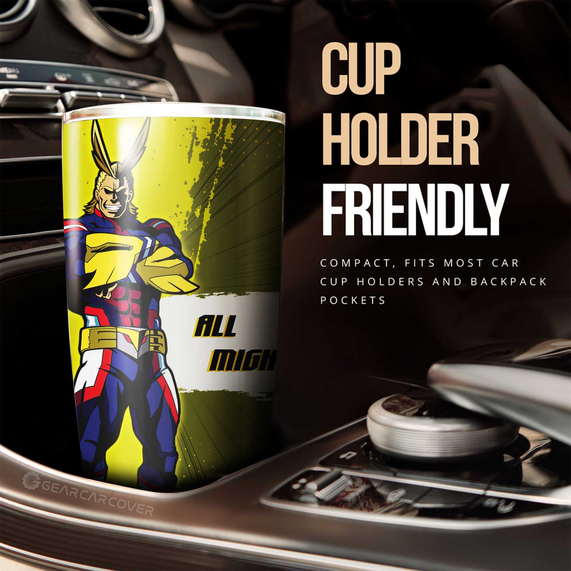 All Might Tumbler Cup Custom For My Hero Academia Anime Fans - Gearcarcover - 2