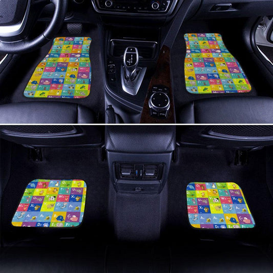 Alphabet Car Floor Mats Custom Funny ABC Car Accessories - Gearcarcover - 1