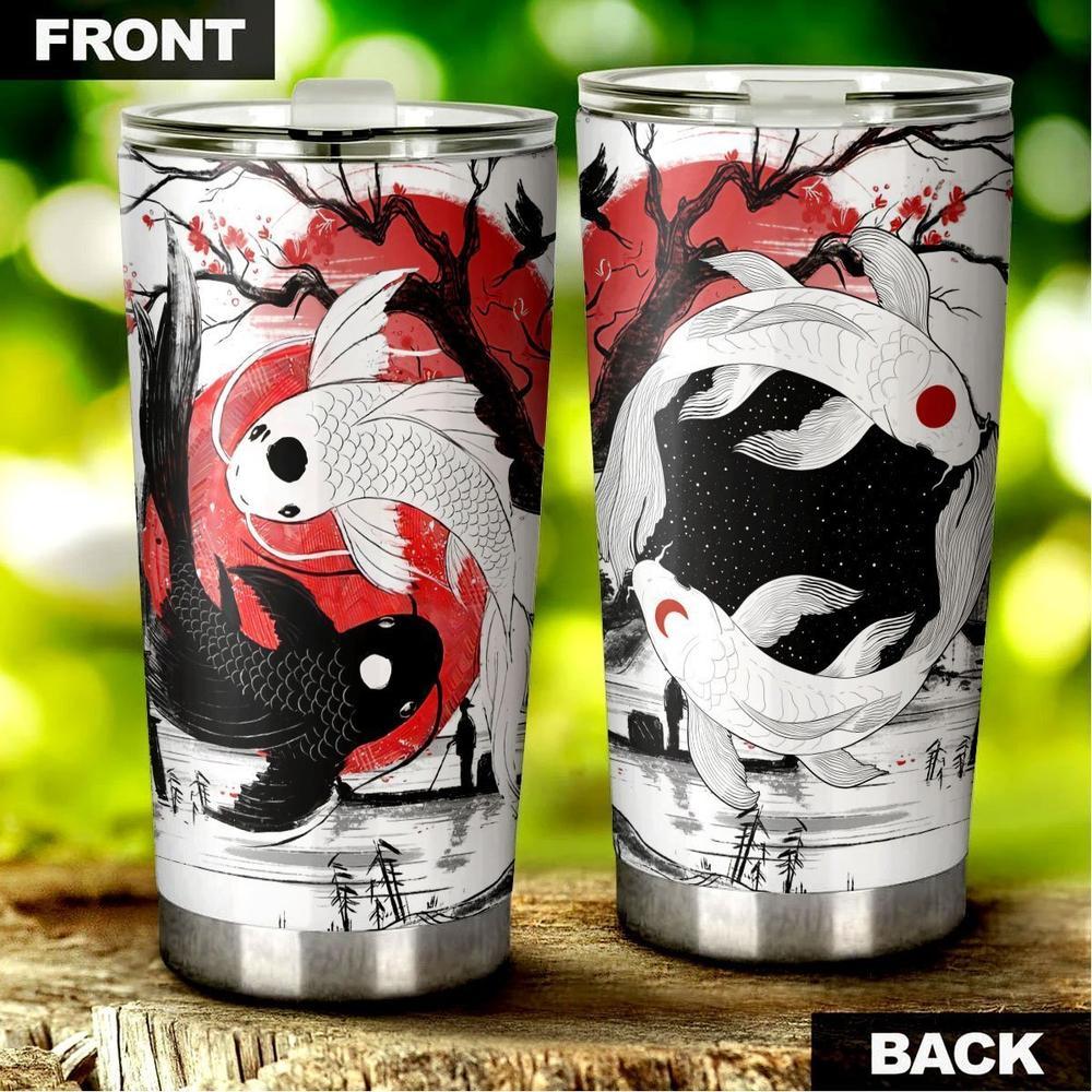 Amazing Koi Fish Tumbler Cup Custom Stainless Steel - Gearcarcover - 3