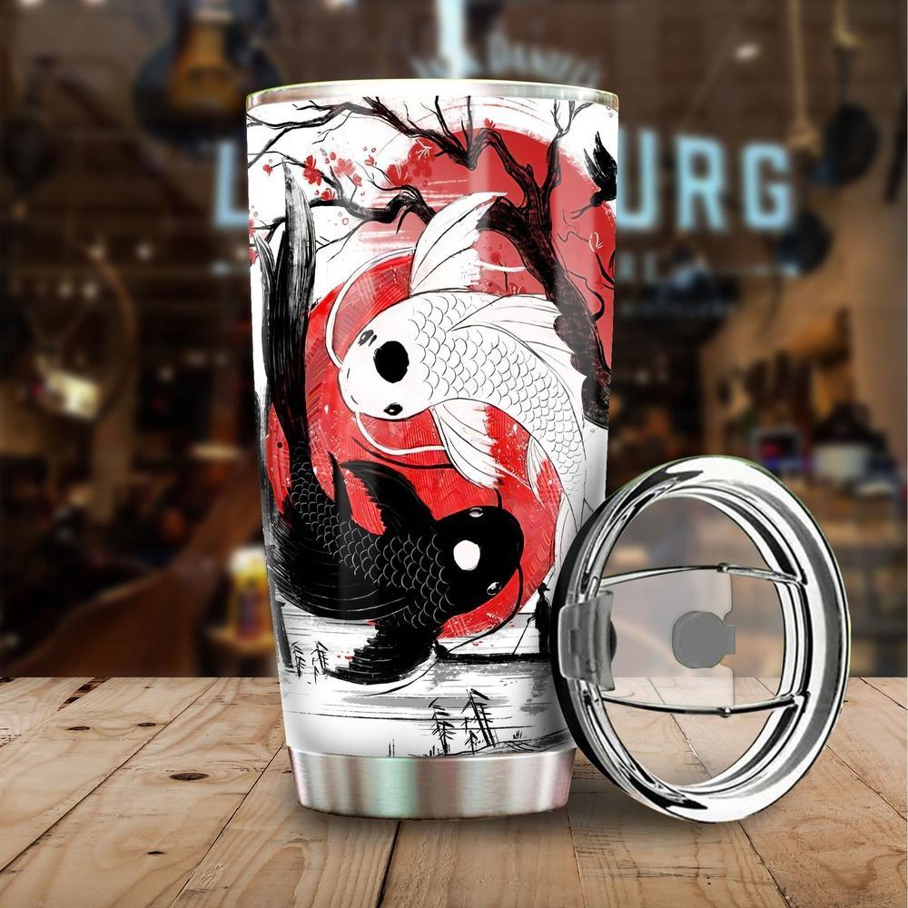 Amazing Koi Fish Tumbler Cup Custom Stainless Steel - Gearcarcover - 1