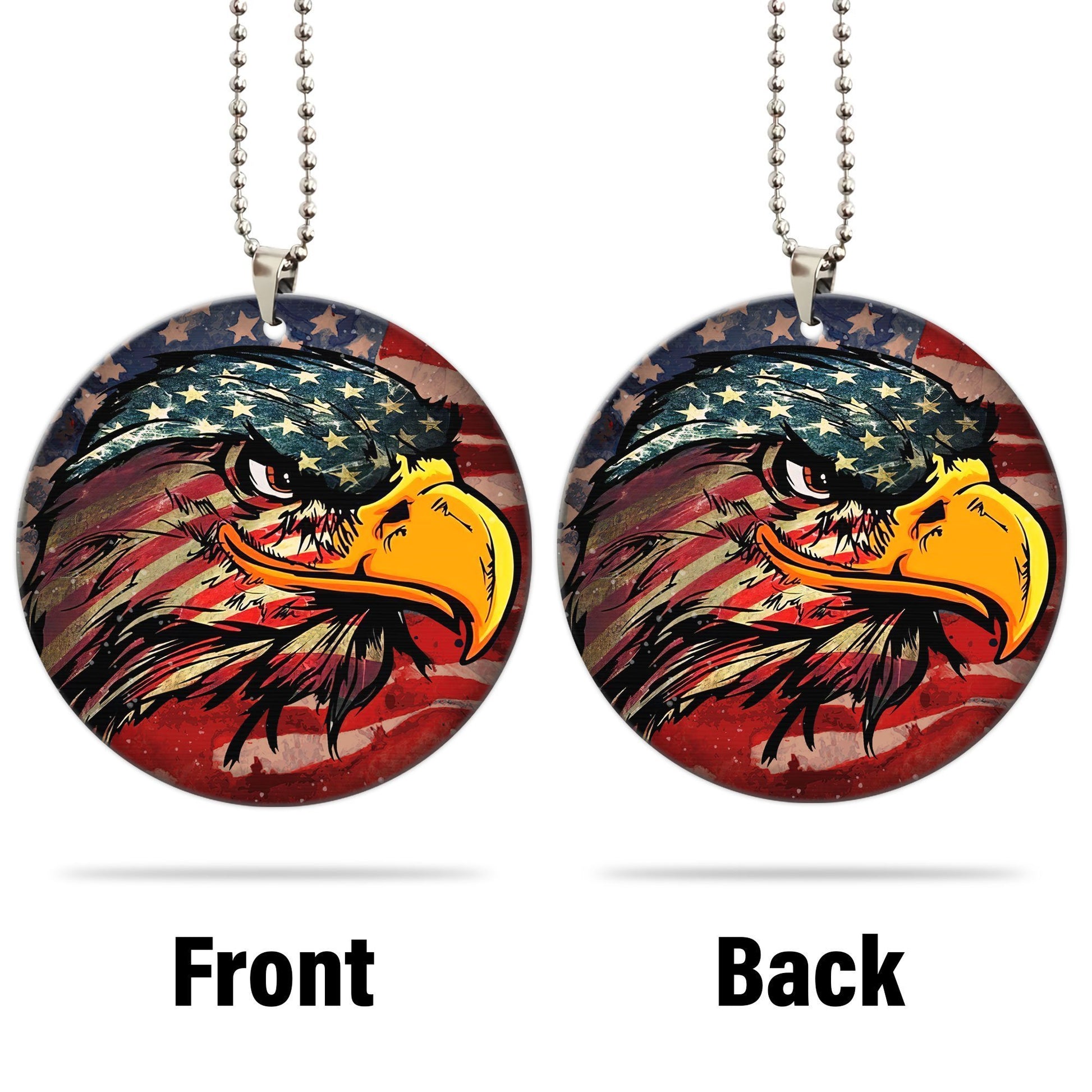American Eagle Ornament Custom US Flag Car Interior Accessories - Gearcarcover - 3