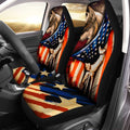 American Flag Car Seat Covers Custom Wolf Car Accessories - Gearcarcover - 2