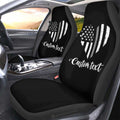 American Flag Heart Car Seat Covers Custom Personalized Name Car Accessories - Gearcarcover - 4