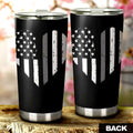 American Flag Heart Tumbler Cup Custom Personalized Name Car Interior Accessories - Gearcarcover - 3