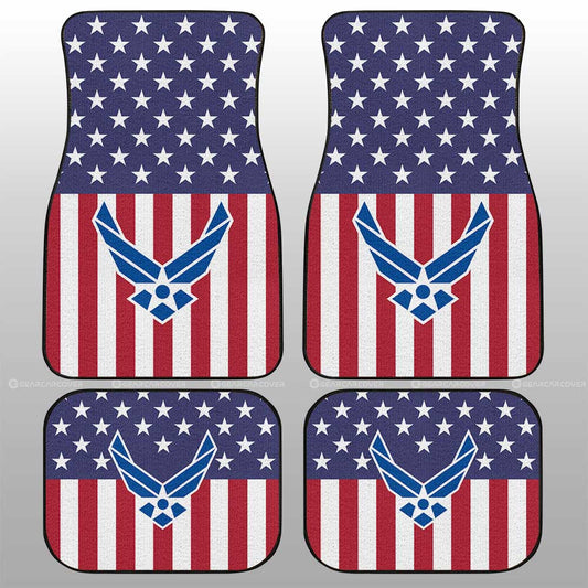American Flag Military Air Force Car Floor Mats Custom Car Accessories - Gearcarcover - 1
