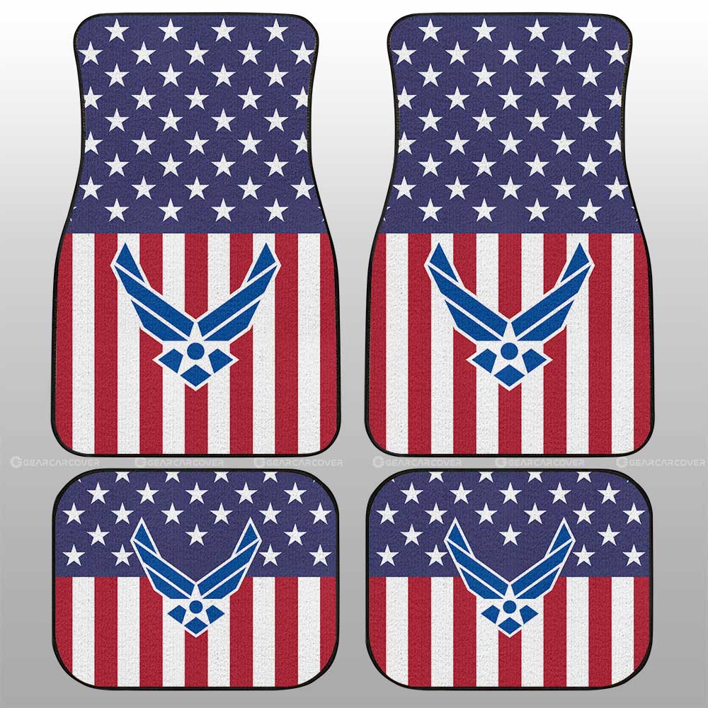 American Flag Military Air Force Car Floor Mats Custom Car Accessories - Gearcarcover - 1