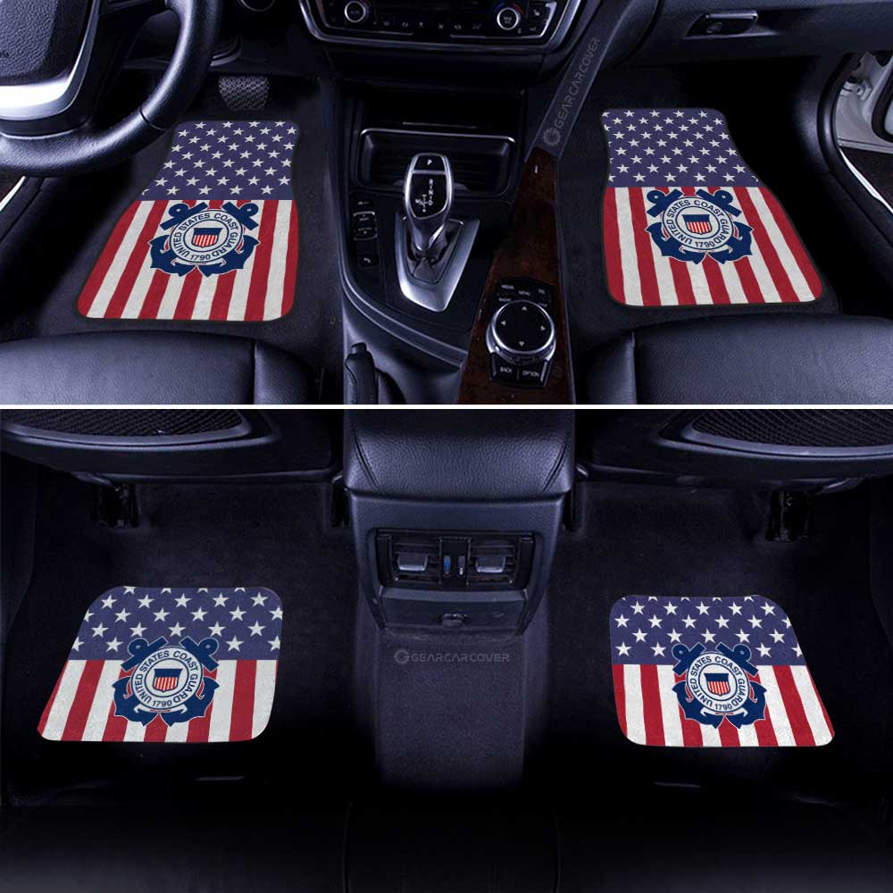 American Flag Military Coast Guard Car Floor Mats Custom Car Accessories - Gearcarcover - 2