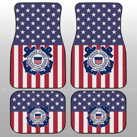 American Flag Military Coast Guard Car Floor Mats Custom Car Accessories - Gearcarcover - 1